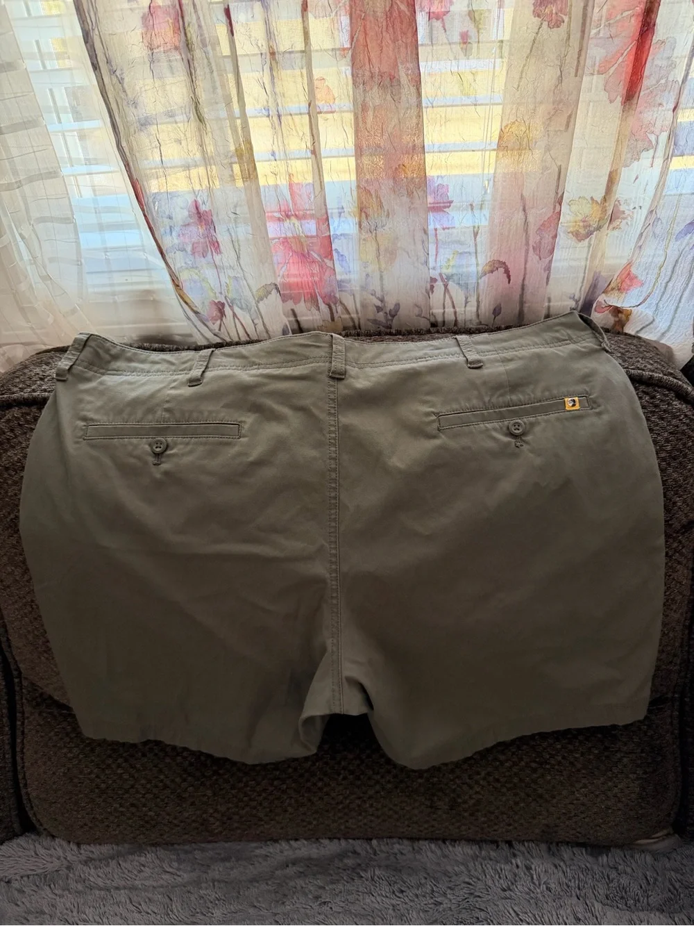 Duck Head Men's Flat Front Shorts in Light Olive